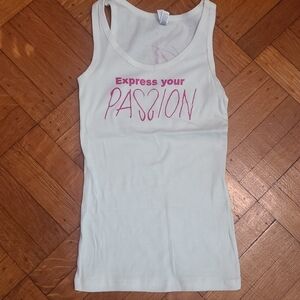 Express Your Passion Line Tank Top sz sm